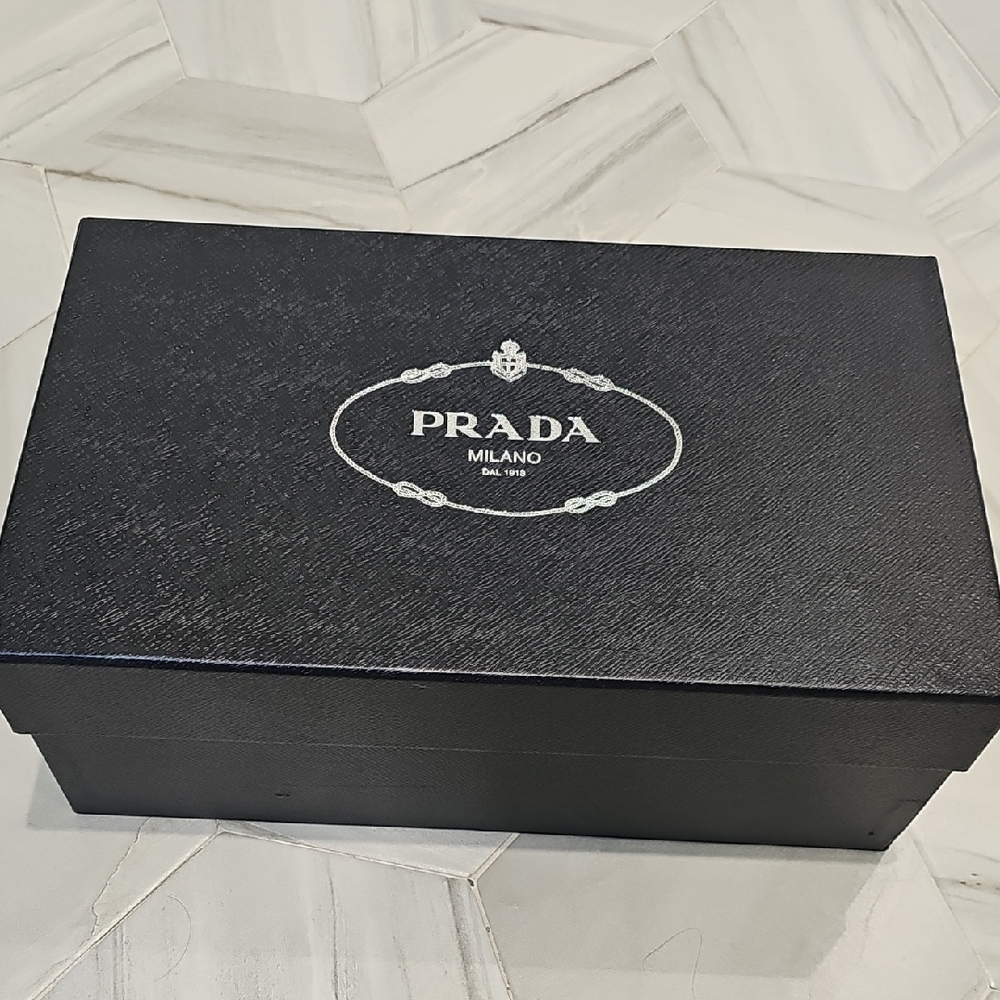 Prada Black Textured Shoe Box